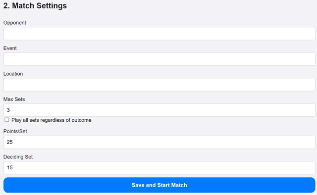 Loggerhead match settings and team selection